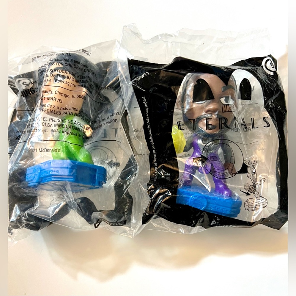 “Marvel Eternals” 2 McDonald’s Toys #2 Sersi #5 Phasos 2021.